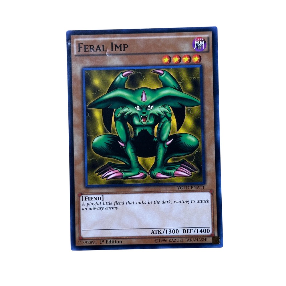 Konami Yu-Gi-Oh Card Feral Imp YGLD-ENA11‎ 1st Edition Common Dark Fiend Monster